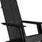 Flash Furniture Black Modern 2 Slat Back Adirondack Chairs, PK2 2-JJ-C14509-BK-GG - alternate 3